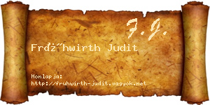 Frühwirth Judit névjegykártya