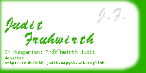 judit fruhwirth business card